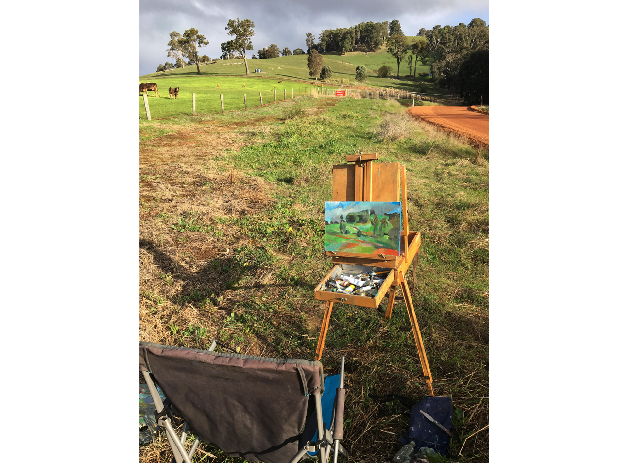 Michael Knight Donnelly River plein air painting